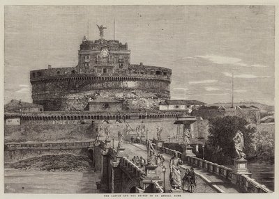The Castle and the Bridge of St Angelo, Rome by Richard Principal Leitch